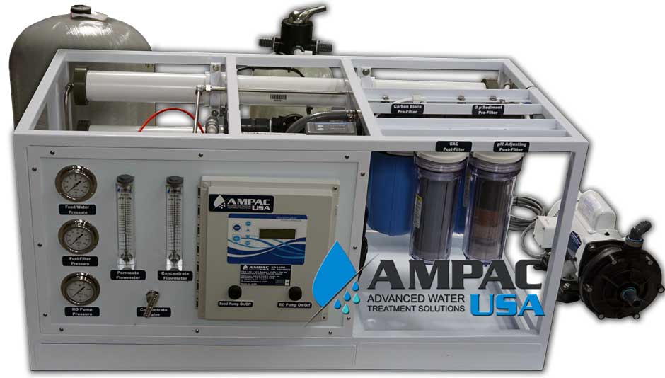 Seawater Desalination Reverse Osmosis Watermaker 1,500 GPD | 5,670 LPD