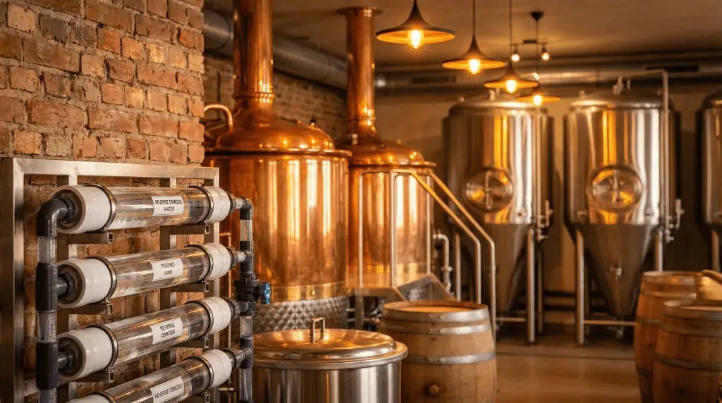 Water treatment system for craft brewery operations