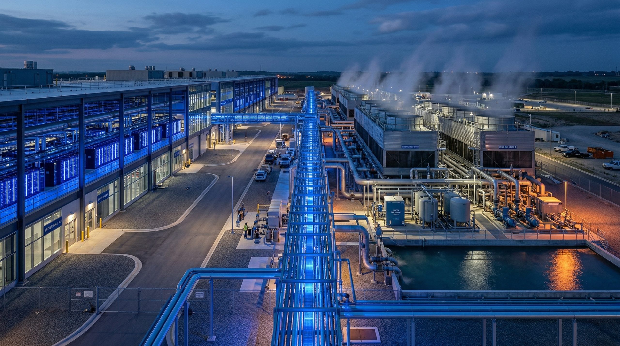 Data center cooling systems water consumption