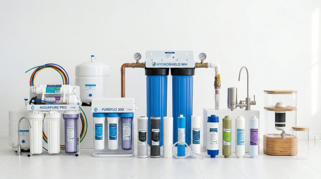 Modern home water filtration systems collection